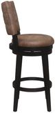 HH2 Home Kaede Black/Chestnut Swivel Bar Stool-2