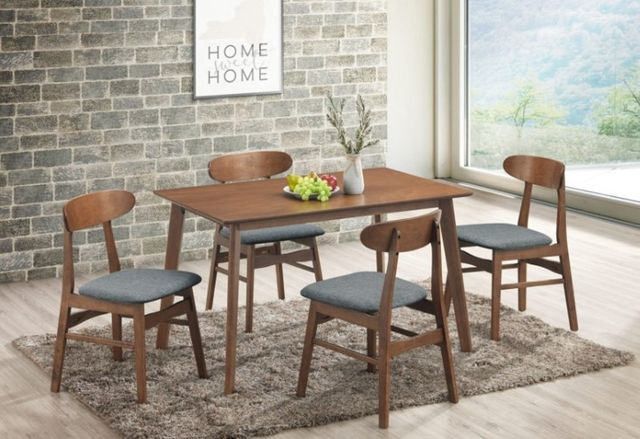 New Classic® Home Furnishings Morocco 5-Piece Gray/Walnut Dining Set-1