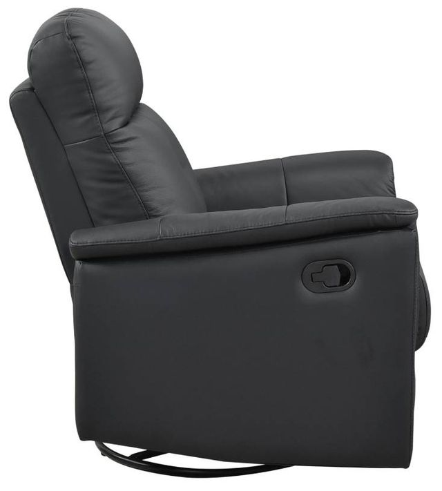 Homelegance® Bristow Black Manual Swivel Glider Reclining Chair-3
