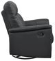 Homelegance® Bristow Black Manual Swivel Glider Reclining Chair-3