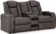 Signature Design by Ashley® Fyne-Dyme Shadow Power Reclining Loveseat with Console-0
