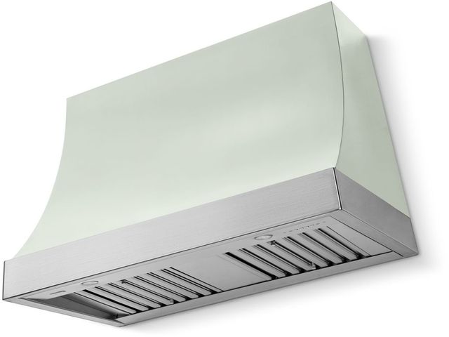La Cornue Cornufé Marquee 44" Tapestry Wall Mounted Range Hood with Satin Chrome Trim-0