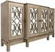 Jofran Inc. Casa Bella Gold/Silver 4-Door Mirrored Cabinet-0