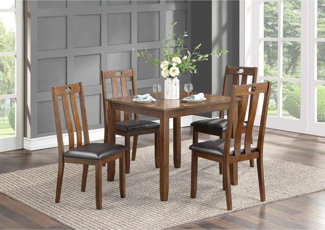 Mazin Furniture Weston 5-Piece Medium Brown Dinette Set-0