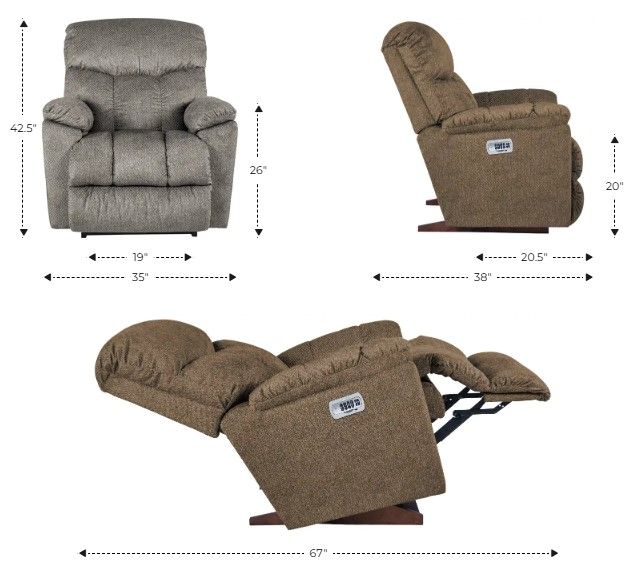 La-Z-Boy® Morrison Stucco Power Rocking Recliner with Headrest and Lumbar-2