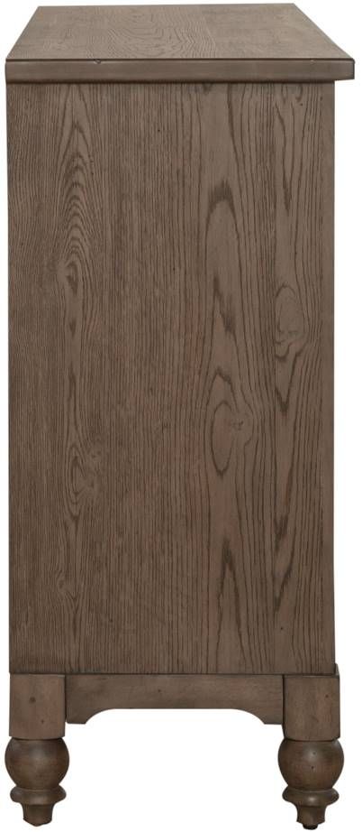 Liberty Furniture Americana Farmhouse Dusty Taupe Leaning Pier Bookcase-4