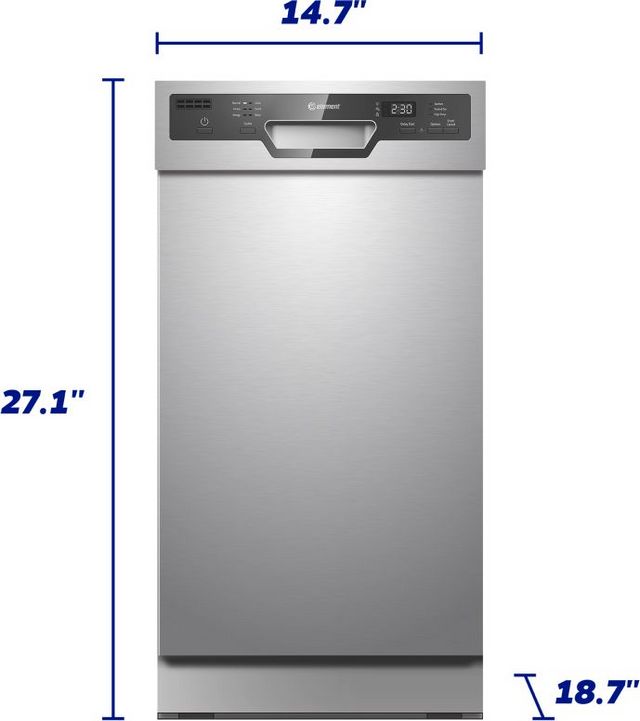 Element® 18" Stainless Steel Front Control Built In Dishwasher -3