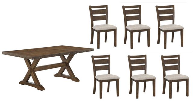Urban Styles Furniture Whitney 7-Piece Tabbaco Dining Set-0