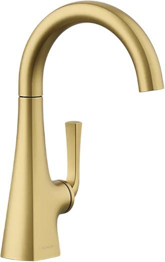 KOHLER® Graze® Vibrant Brushed Moderne Brass Beverage Faucet-0