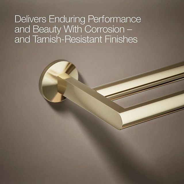 KOHLER® Components® Vibrant French Gold Double Towel Bar-4