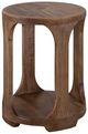 International Furniture Direct Balam Brown 1-Shelf Chairside Table-0