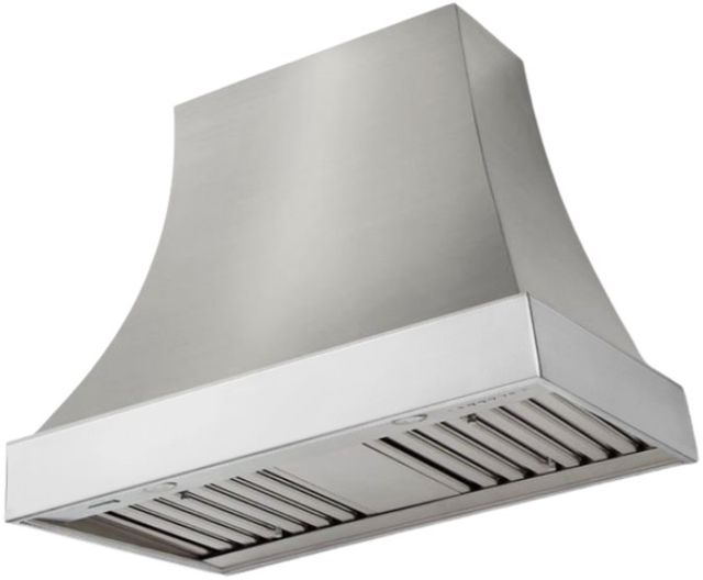 AGA Cascade 36" Stainless Steel Wall Mounted Range Hood  with Polished Chrome Trim-0