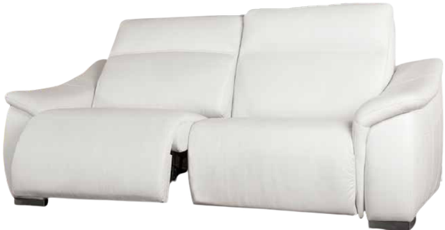 Fornirama 4435 White Power Reclining Condo Sofa-0