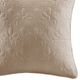 Olliix by Madison Park Quebec 2 Khaki 20"x20" Quilted Square Pillow Pair-1