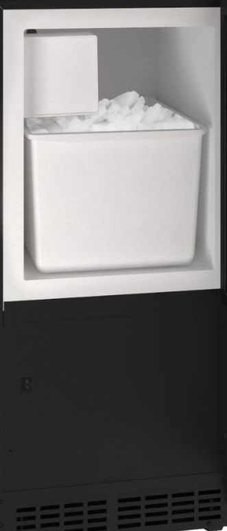 U-Line®  ADA Series 15" 25 lb. Black Solid Ice Maker-1
