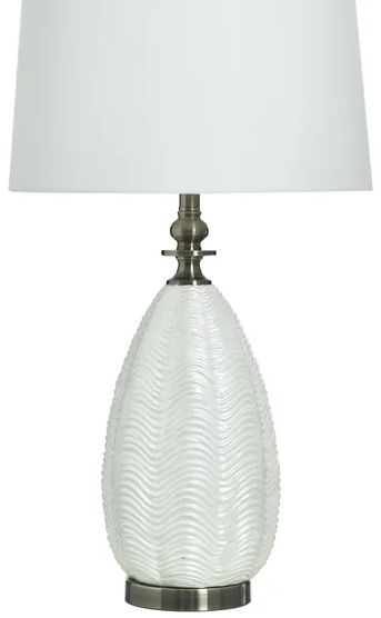 Stylecraft Phoenix White Table Lamp-1