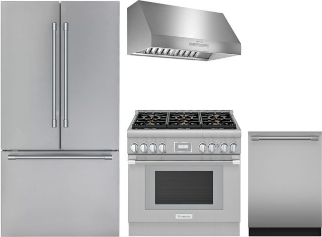 Thermador® 4 Piece Stainless Steel Gas Kitchen Package-0