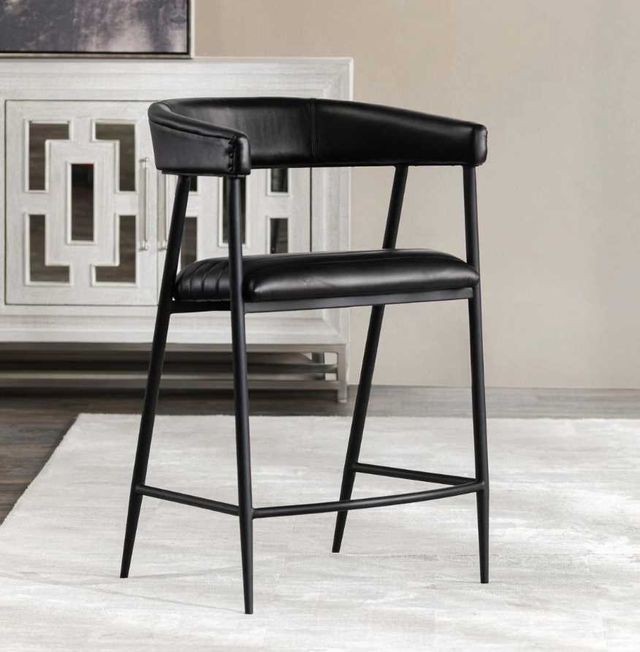 Classic Home Preston Black/Jet Black 26" Counter Stool-1