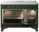 Ilve® Majestic III 48" Emerald Green Pro Style Induction Range with Solid Door and Burnished Trim-1