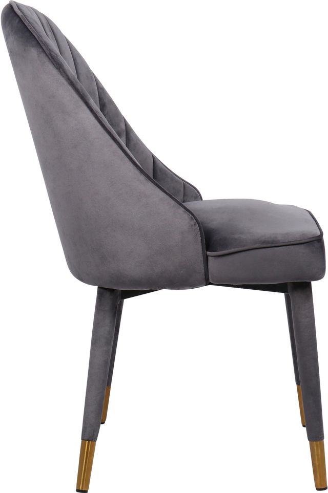 Meridian Furniture Belle Gray Velvet Dining Chair-2