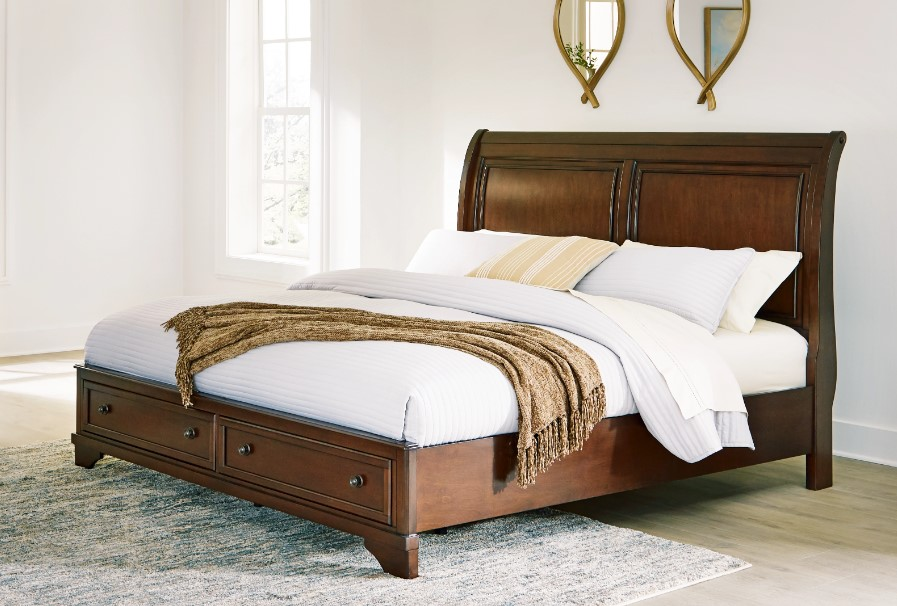 Signature Design By Ashley Trellington Storage Sleigh Bed - Thumbnail 3