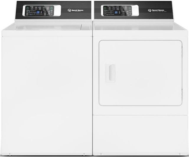 Speed Queen® DR7 7.0 Cu. Ft. White Front Load Gas Dryer-3