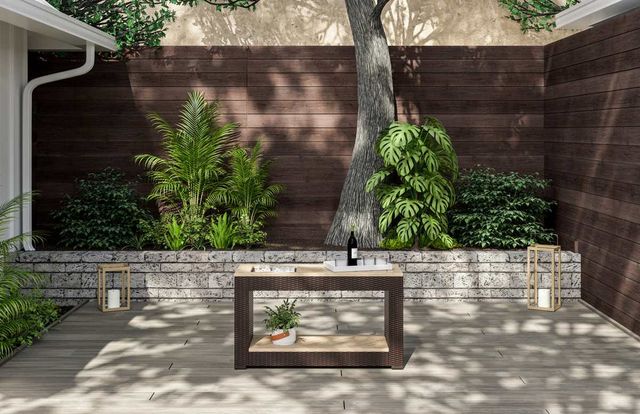 homestyles® Palm Springs Brown Outdoor Sofa Table with Removeable Top -3