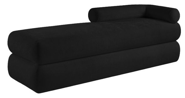 Meridian Furniture Kennedy Black Chenille Fabric Bench-0
