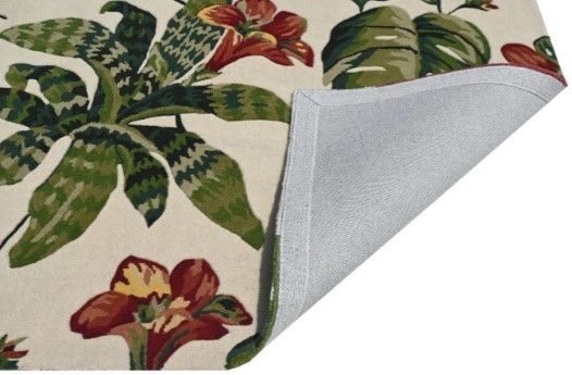 KAS Rugs Cove Ivory Tropical Island 5'x8' Area Rug-2