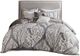 Olliix by Madison Park Vienna 6 Piece Grey Full/Queen Printed Duvet Cover Set-0