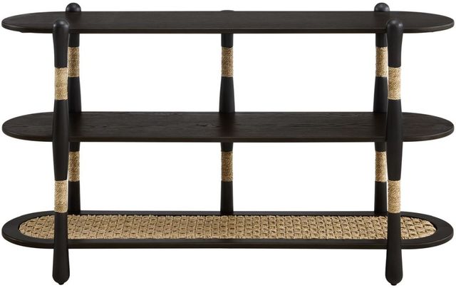 Martin Svensson Seagrass & Wood Smoked Sofa Table-1