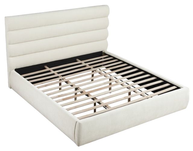 Meridian Furniture Adam Cream 52" King Upholstered Panel Bed-3