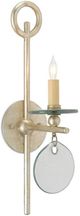 Currey & Company Sethos Silver Leaf Wall Sconce-0
