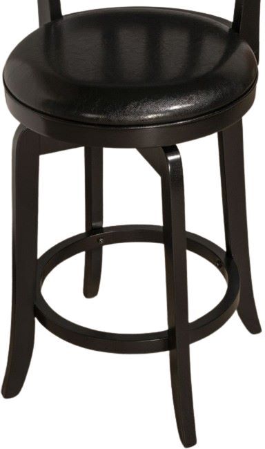 HH2 Home Presque Isle Black Swivel Bar Stool-3