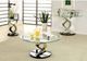 Furniture of America® Nova Tempered Glass Top Sofa Table with Black/Satin Plated Base-1