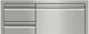 Wolf® 30" Stainless Steel Combination Double Drawers and Door Storage-1