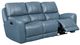 Leather Italia™ Bel Air Blue Power Reclining Sofa-0