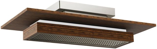 Brizo Frank Lloyd Wright® Brilliance® Luxe Nickel®/Wood Single-Function Raincan Shower Head with Integrated Lighting-0