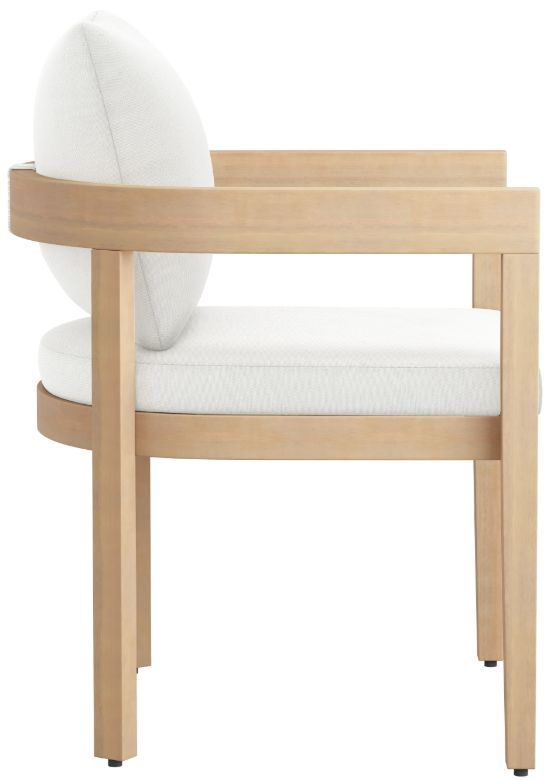 New Classic® Home Furnishings Wesley 2-Piece White Acacia/Sundura Outdoor Patio Side Chair Set-4