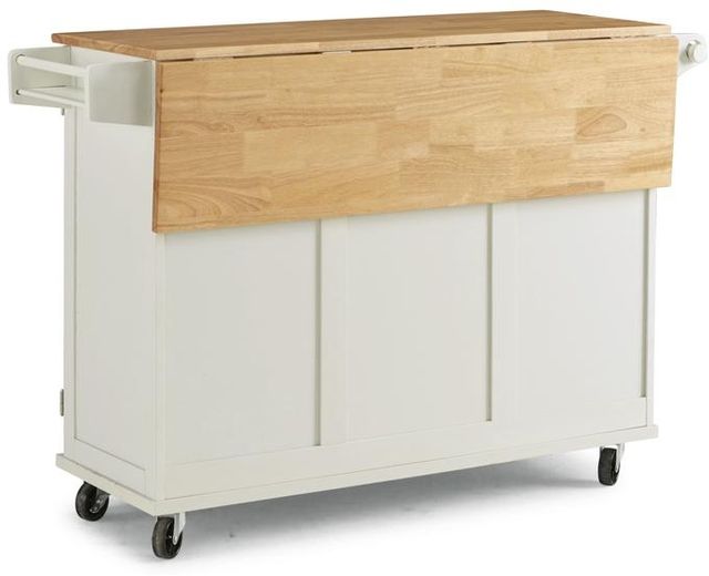 homestyles® Dolly Madison Natural Maple/White Kitchen Cart-8