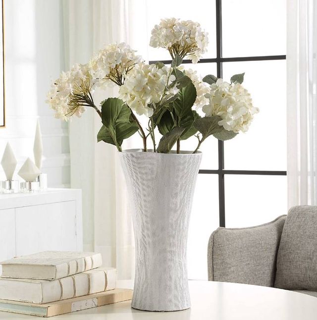 Uttermost® Floreana White Tall Vase-1