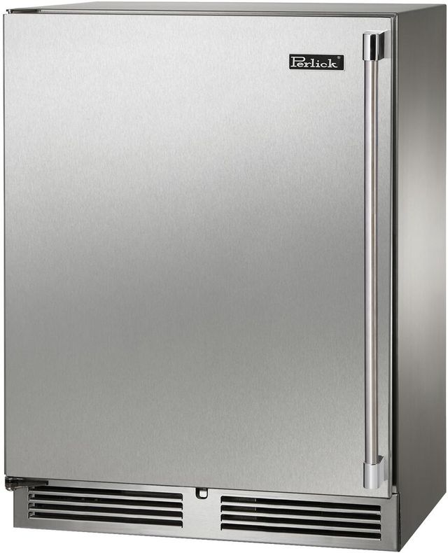 Perlick® Signature Series Shallow Depth 24" Stainless Steel Under The Counter Refrigerator -0