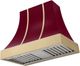 AGA Cascade 36" Cranberry Wall Mounted Range Hood with Brushed Brass Trim-0
