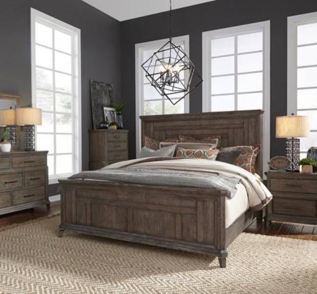 Liberty Furniture Artisan Prairie 5-Piece Dark Brown Queen Panel Set-0