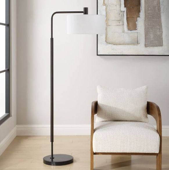 Uttermost® Richie Black Floor Lamp-1