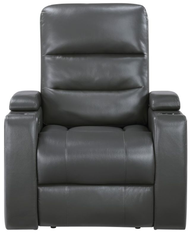 Homelegance® Rose Hill Gray PHomelegance® Rose Hill Gray Power Recliner with Power Headrestower Reclining Chair with Power Headrest-2