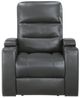 Homelegance® Rose Hill Gray PHomelegance® Rose Hill Gray Power Recliner with Power Headrestower Reclining Chair with Power Headrest-2
