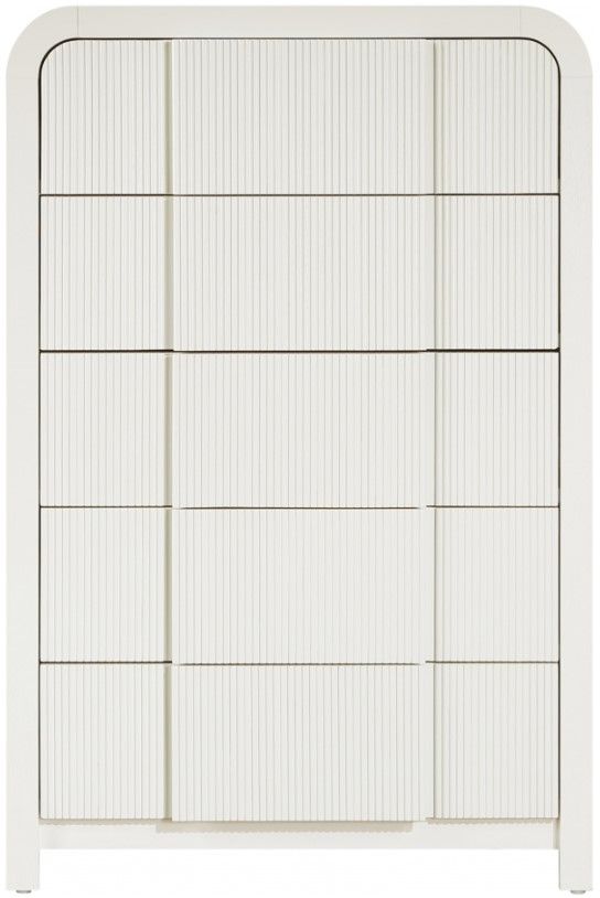 Meridian Furniture Fluted Cream Chest-1