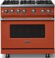 Viking® 5 Series 36" Spiced Cider Pro Style Gas (NG) Range with Polished Chrome Trim-3