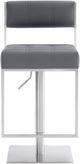 Armen Living Michele Grey Swivel Bar Stool-1